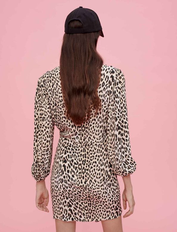 Leopard-print viscose dress : Dresses color 