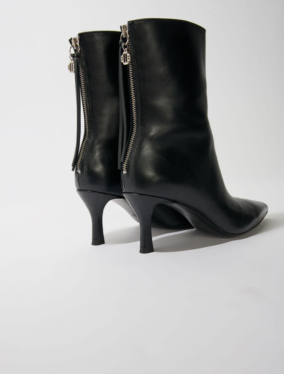 Leather ankle boots - Booties & Boots - MAJE