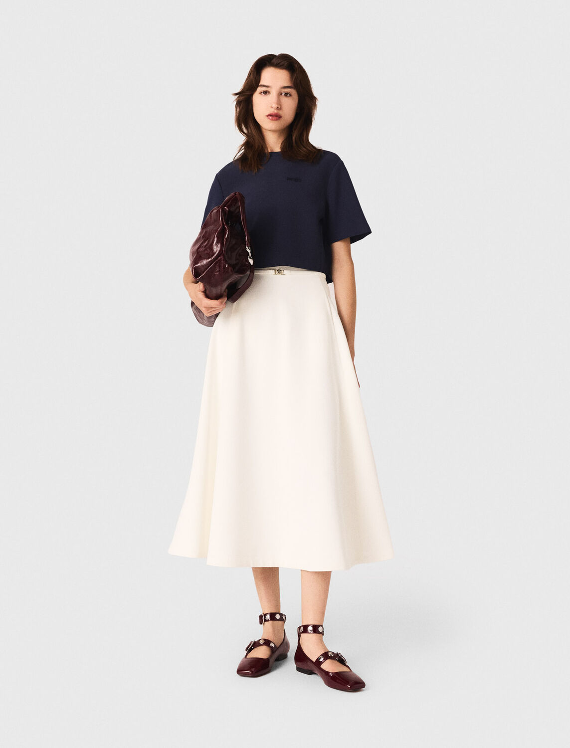 Heavy crepe short top - Tops - MAJE