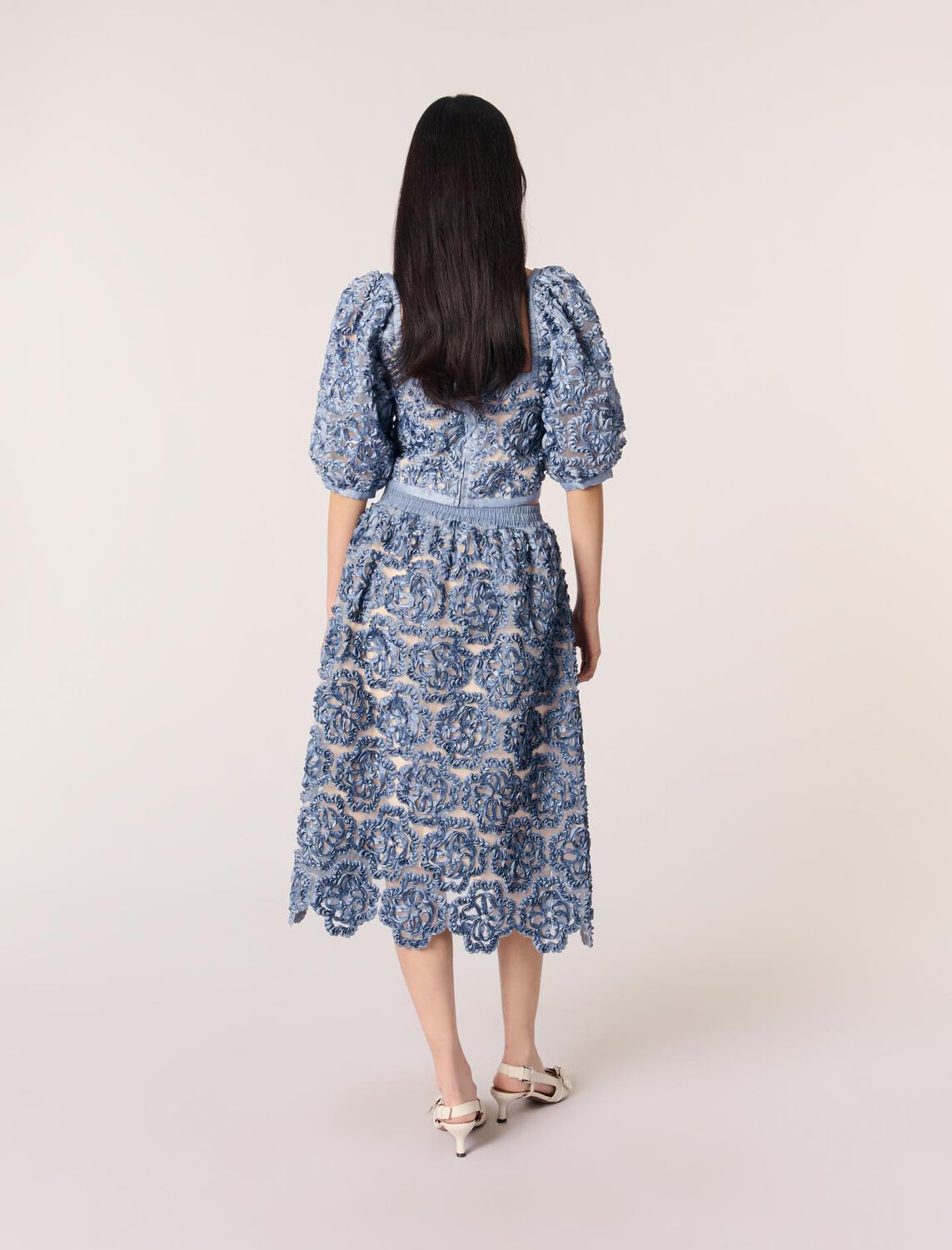 Floral organza maxi skirt - Skirts & Shorts - MAJE
