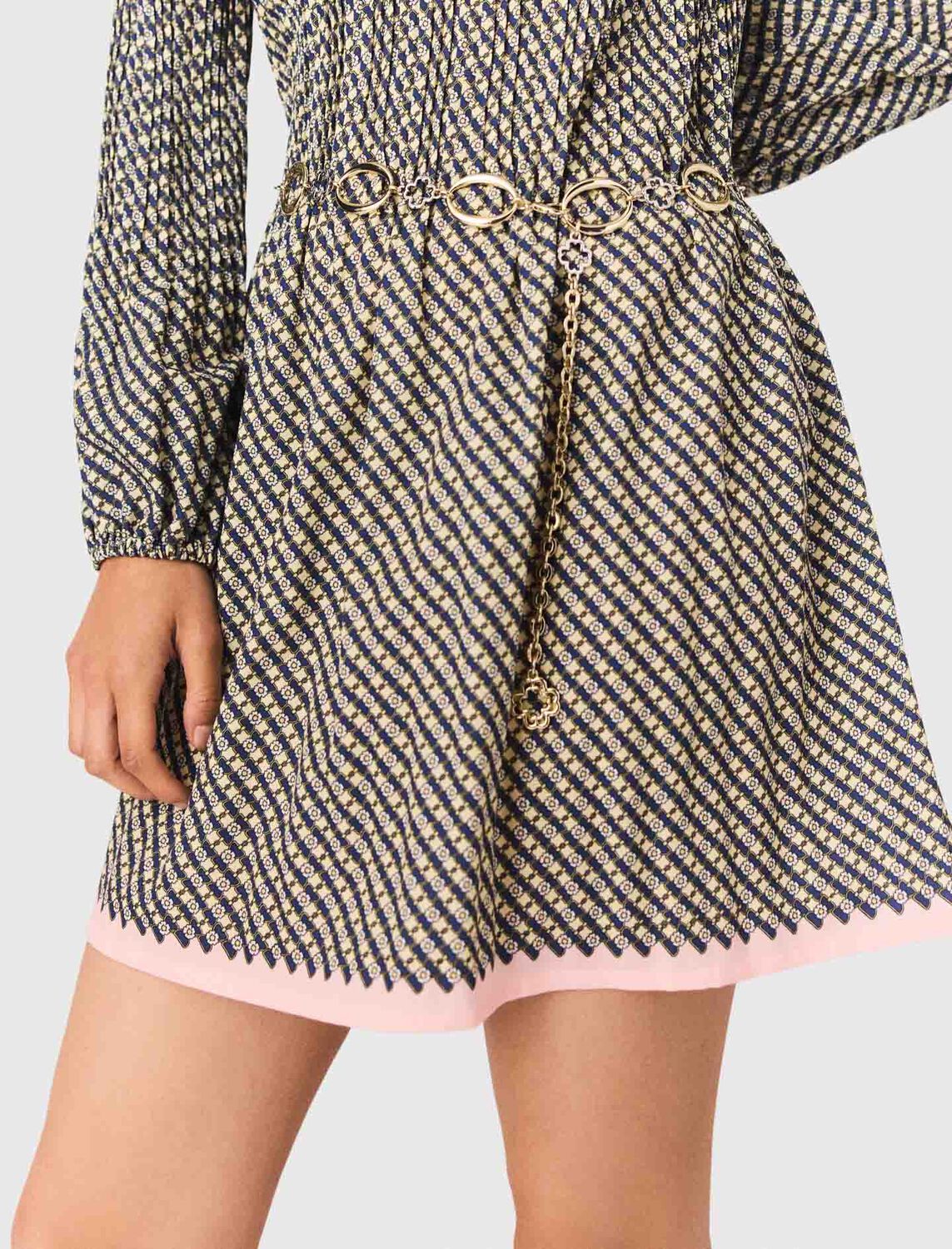 maje : Dresses color Ecru print-tie