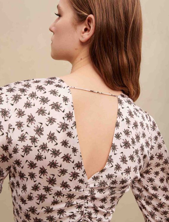 Palm-tree print dress - Dresses - MAJE