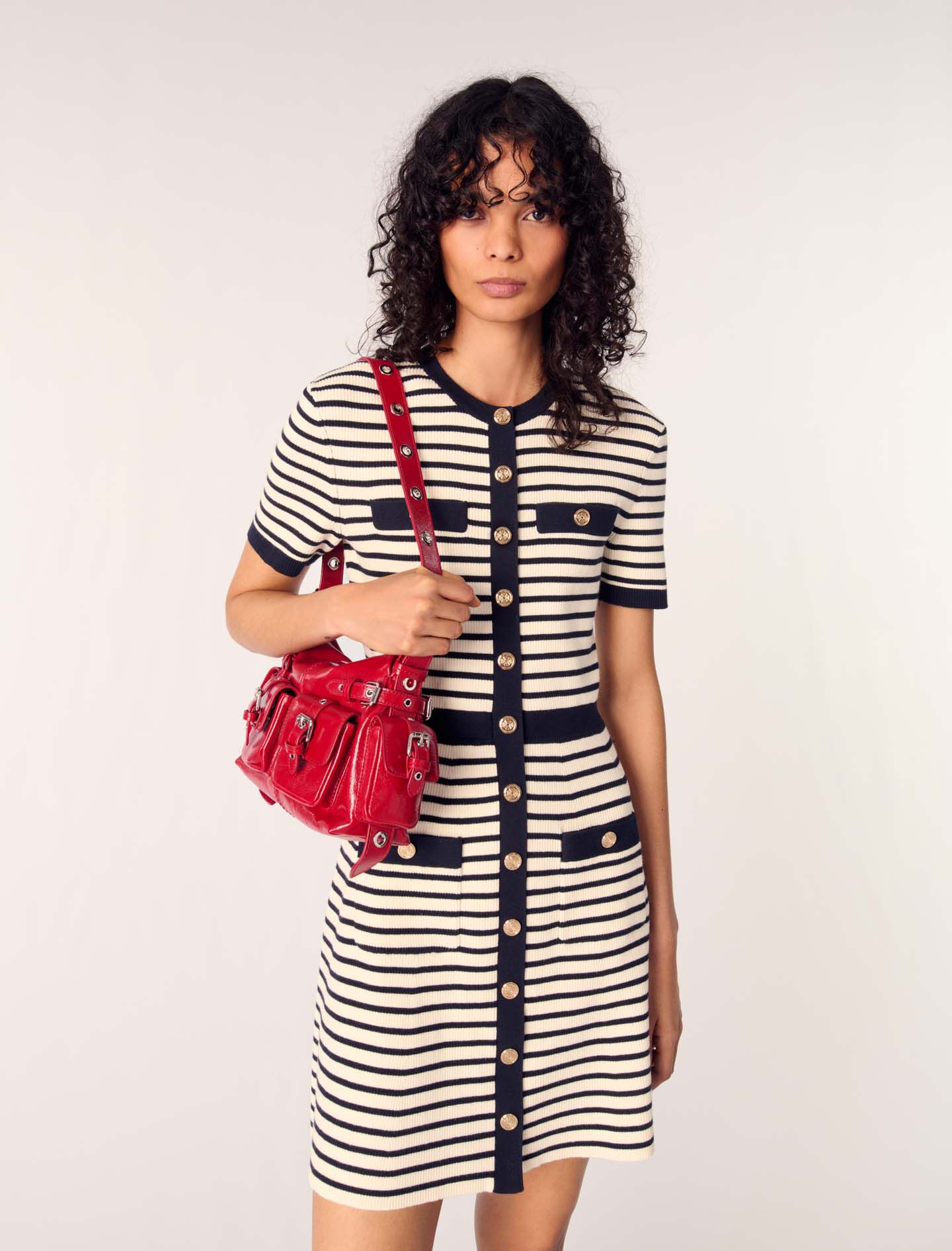 225RIROLLS Rib knit short dress - Dresses - Maje.com