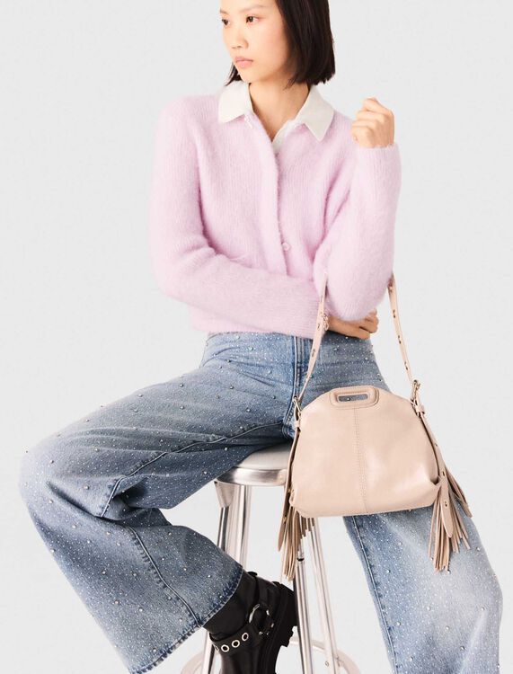 Jewelled bow cardigan - Sweaters & Cardigans - MAJE