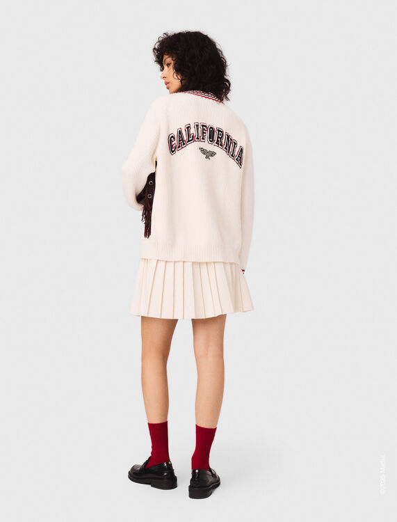 Embroidered longline cardigan - Sweaters & Cardigans - MAJE