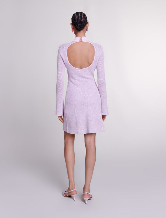 Semi-sheer knit dress -  - MAJE