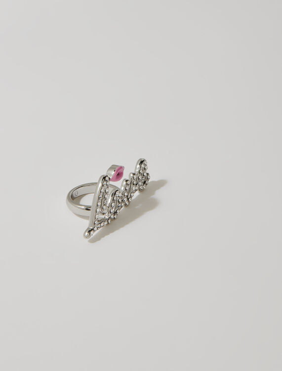 Rhinestone Love ring - Jewelry - MAJE