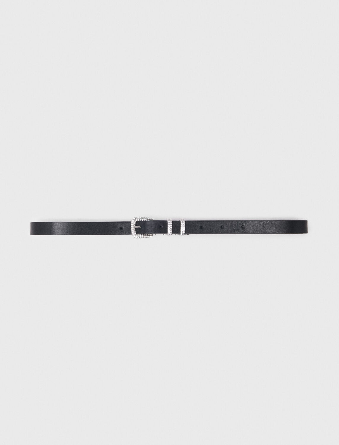 Slim belt with diamanté buckle - Belts - MAJE