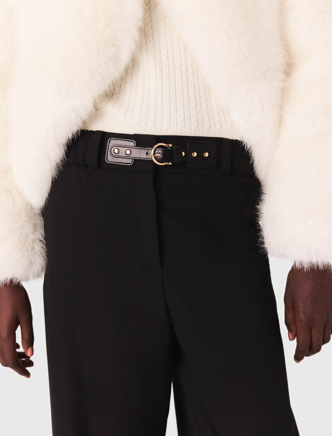 maje : Trousers & Jeans 顏色 黑色/BLACK