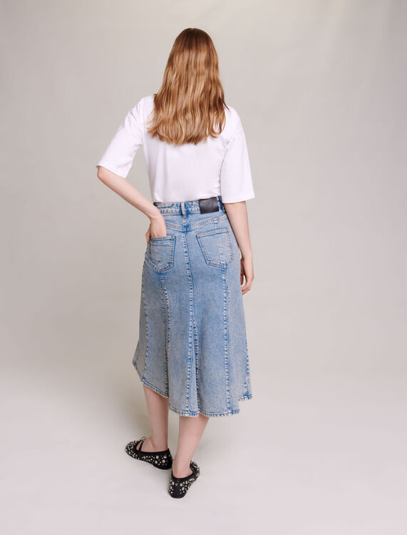 Denim midi skirt - Skirts & Shorts - MAJE