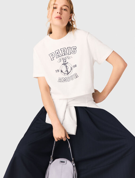 Sailor-print T-shirt - T-Shirts - MAJE