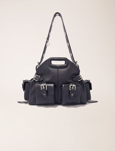 Miss M cargo bag in leather : M Bag color Black