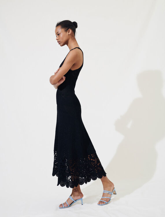 Crochet-style strappy dress - Dresses - MAJE