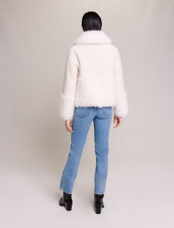 Short fake fur coat - Coats - MAJE