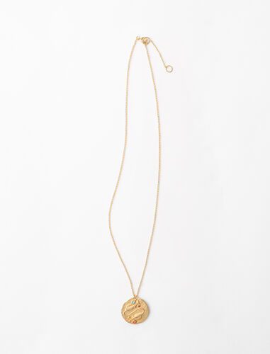 Pisces zodiac sign necklace : Jewelry color Gold
