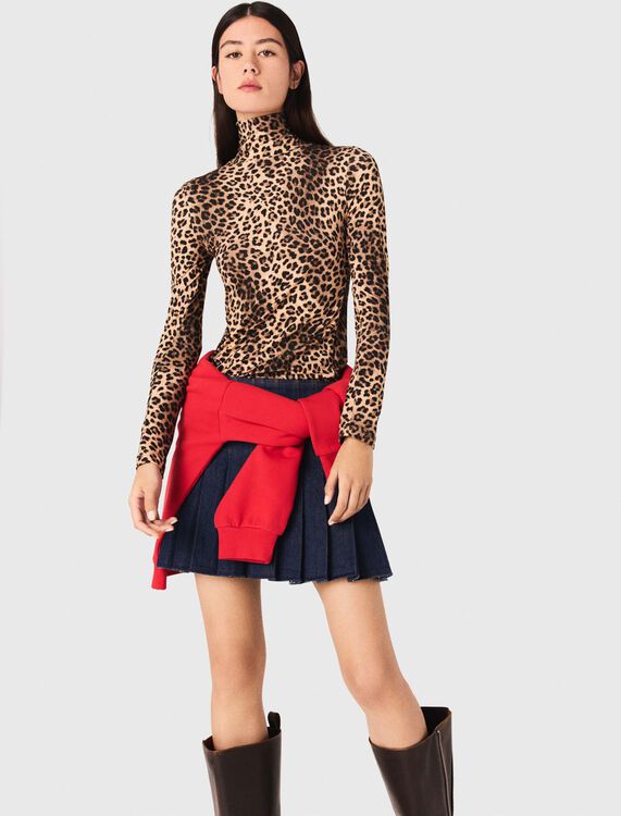 Leopard print T-shirt - T-Shirts - MAJE