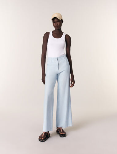 maje : Trousers & Jeans 顏色 蓝色/BLUE