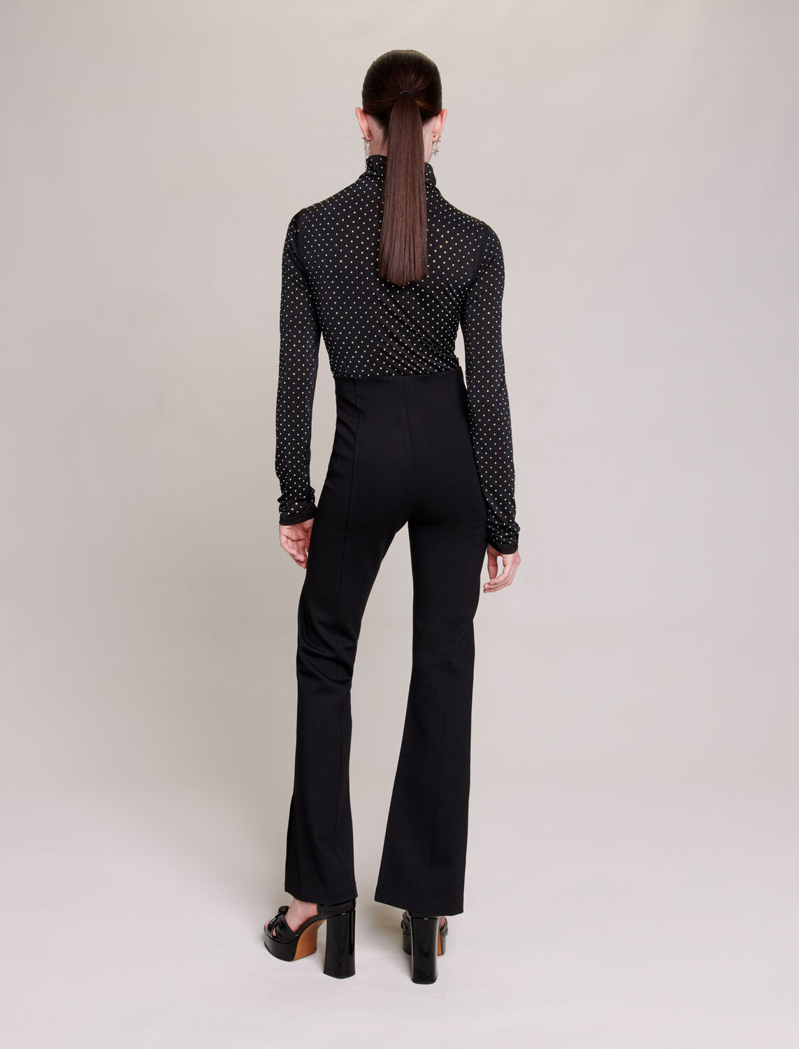 maje : Trousers & Jeans 顏色 黑色/BLACK