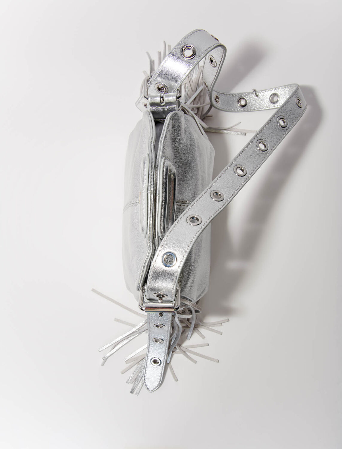 Metallic leather Miss M Mini bag -  - MAJE