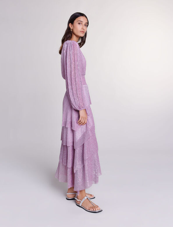 Tiered maxi dress : Dresses color purple