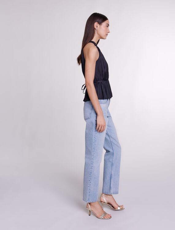 Pleated satin top - Tops - MAJE