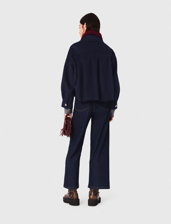 Cropped wool jacket - Coats - MAJE