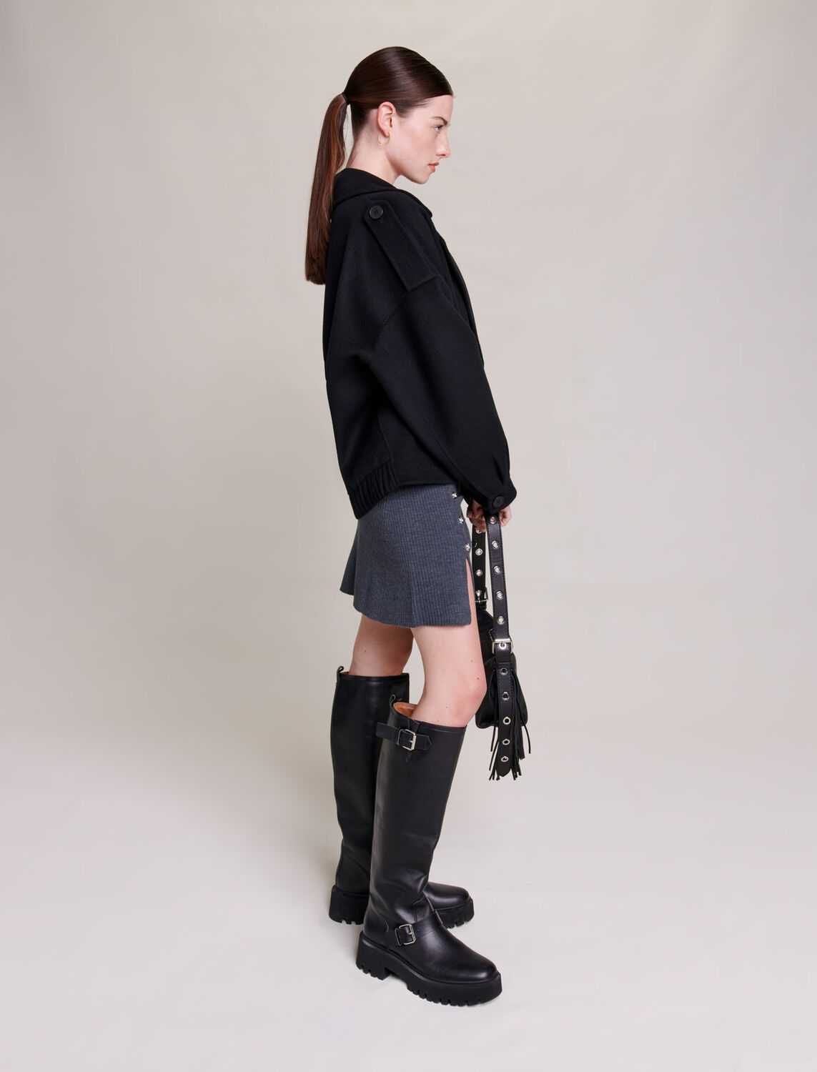 Jacket whool - Coats and Jackets - MAJE