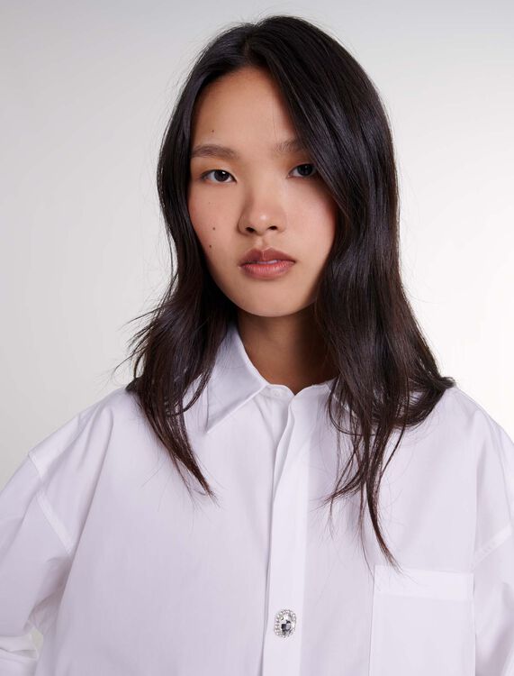 Oversized poplin shirt - Fall-Winter Collection - MAJE