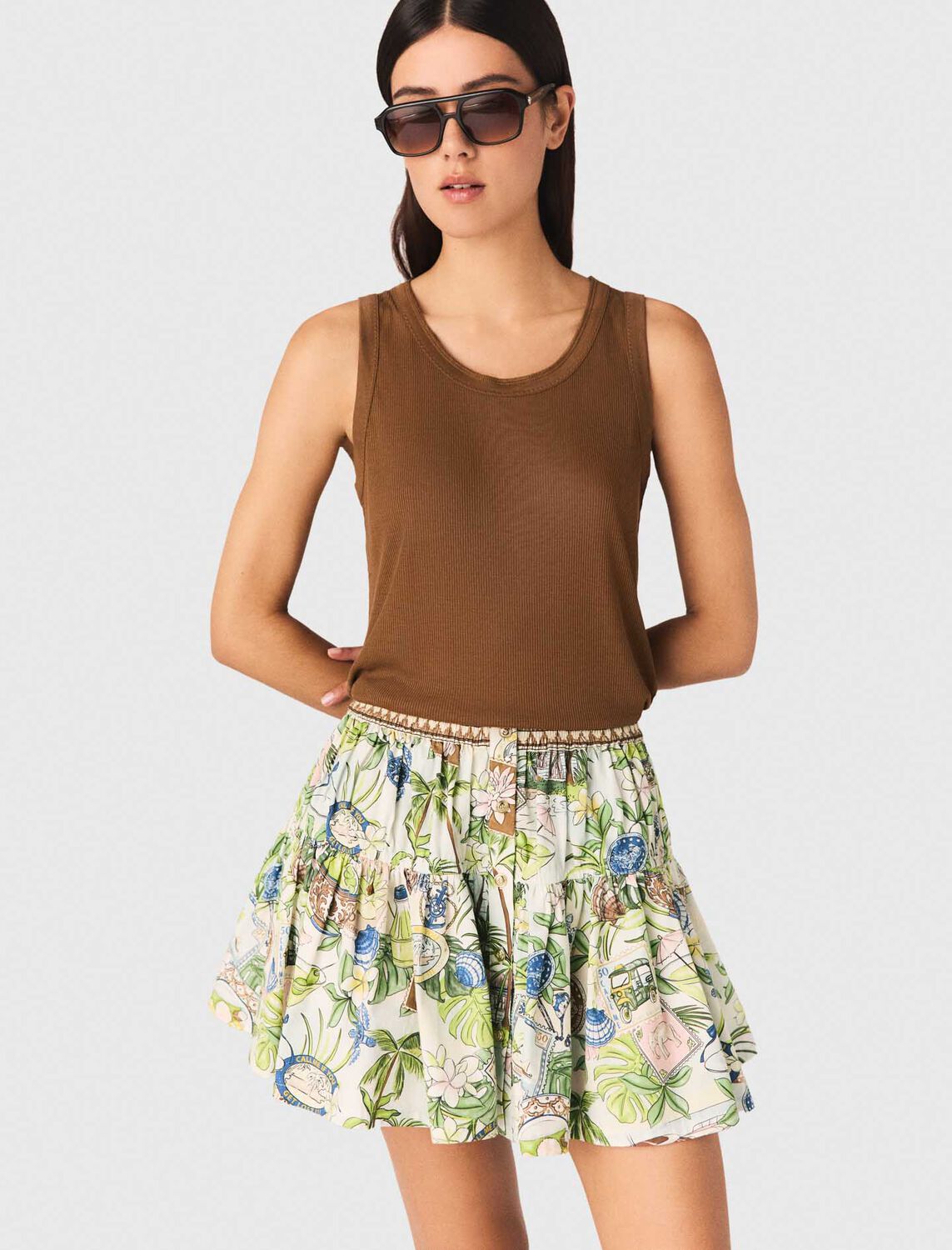 maje : T-Shirts 顏色 棕色/