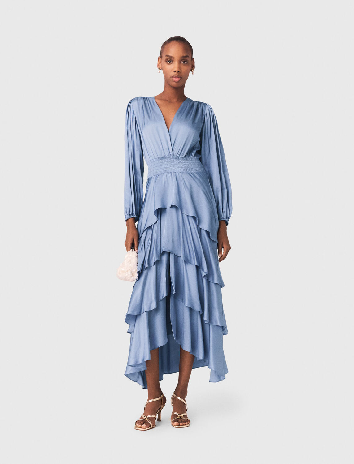 Ruffled maxi dress - Dresses - MAJE