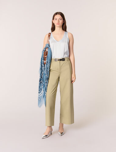 Silk vest top : Tops color Blue Sky