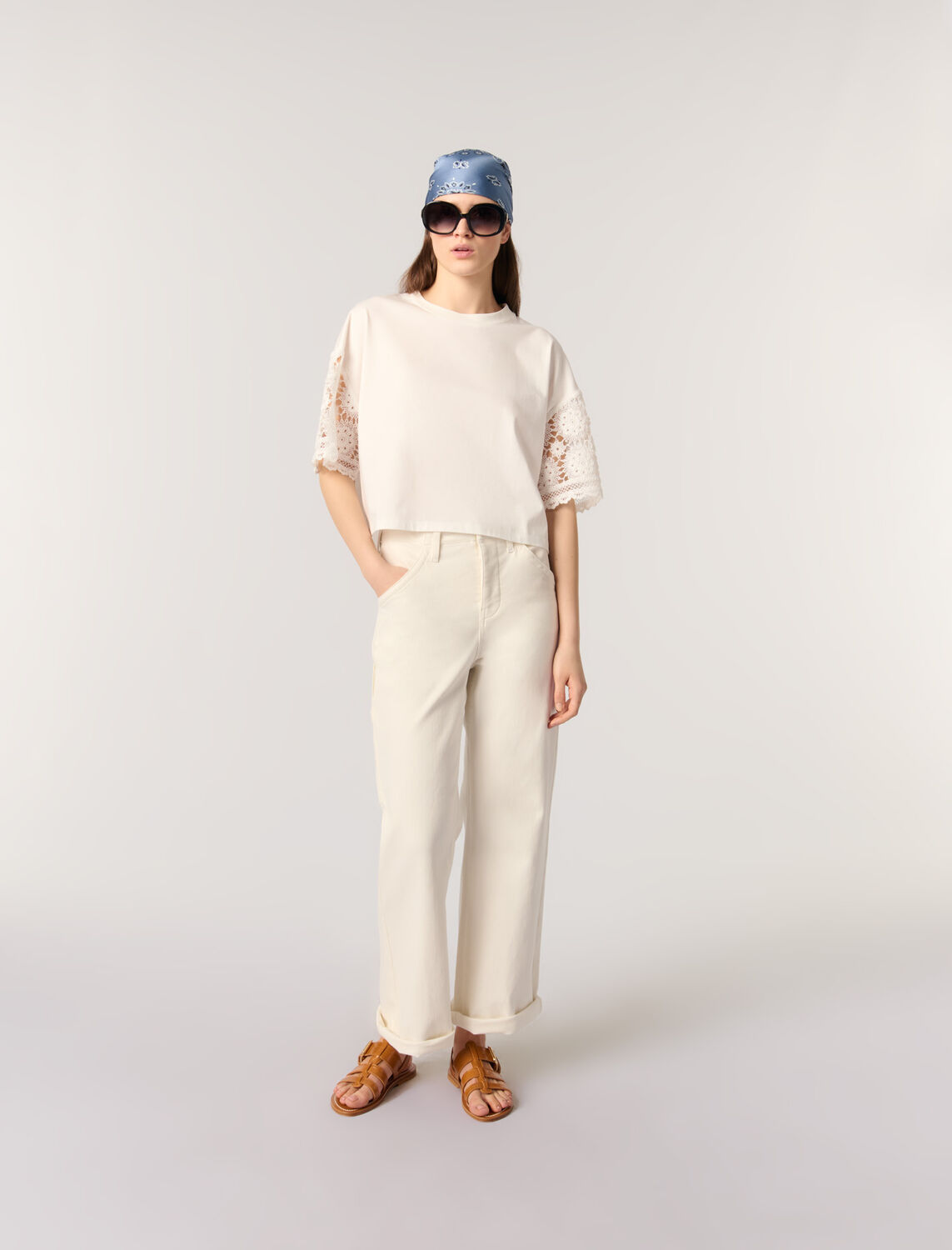 maje : T-Shirts 顏色 白色/WHITE