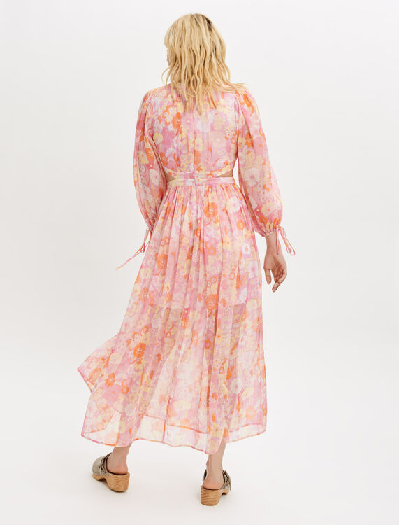 Flower Power print muslin dress - Dresses - MAJE