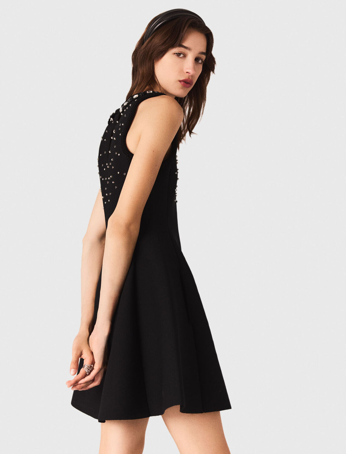Jewelled skater dress - Dresses - MAJE