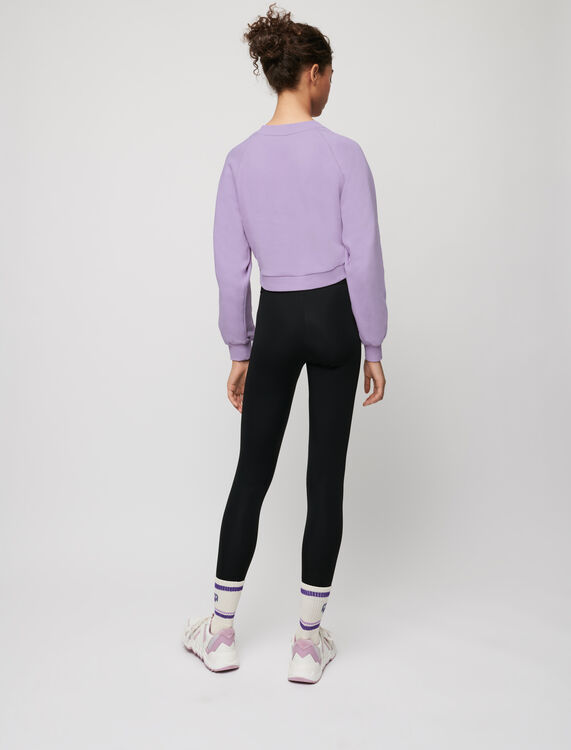 High-rise stretch sports leggings - Trousers & Jeans - MAJE