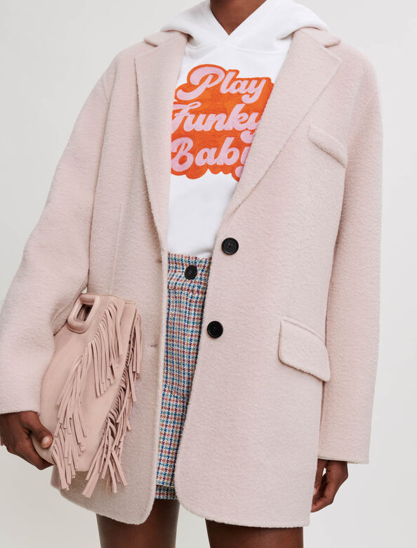 Loose double-faced coat : Coats & Jackets color Pale Pink