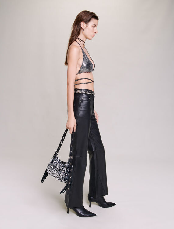 Glitter triangle top - Tops - MAJE