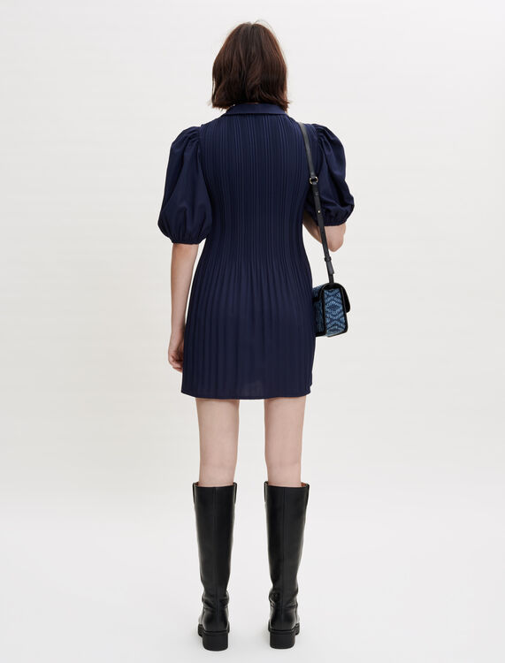 Pleated dress with collar - Dresses - MAJE