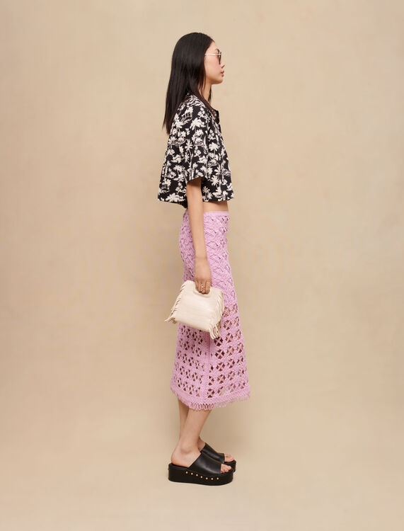 Short shirt with palm print - Tops & T-shirts - MAJE