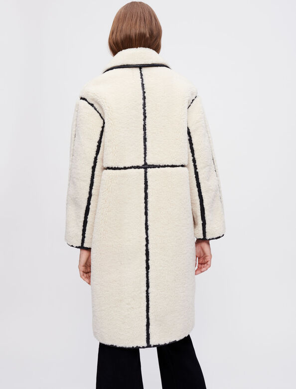 Faux sheepskin and vinyl coat : Coats & Jackets color 