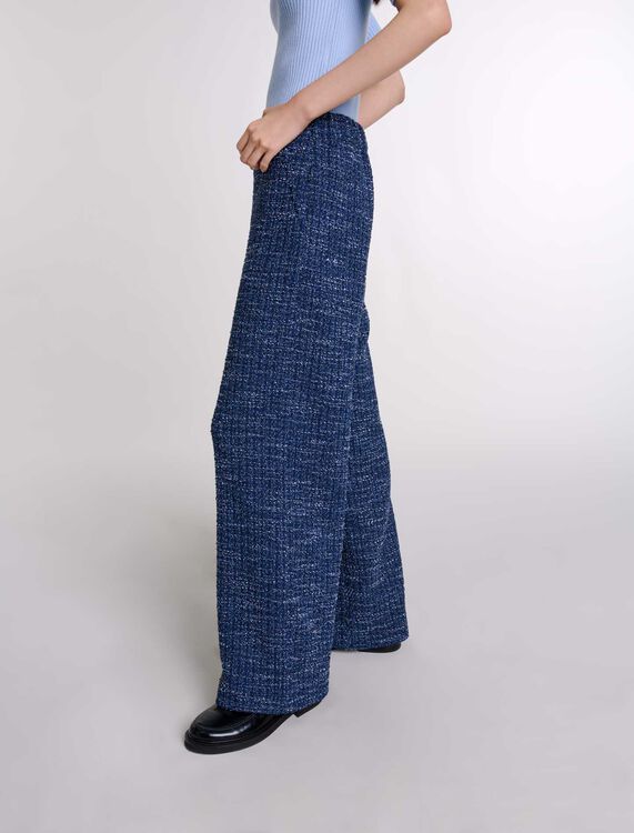 Wide-leg tweed trousers - Fall-Winter Collection - MAJE