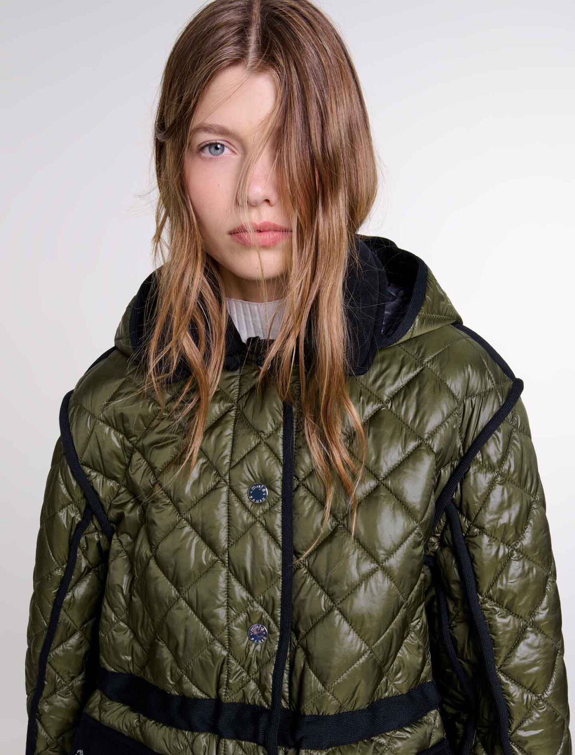 Contrast quilted puffer jacket : Fall-Winter Collection color 