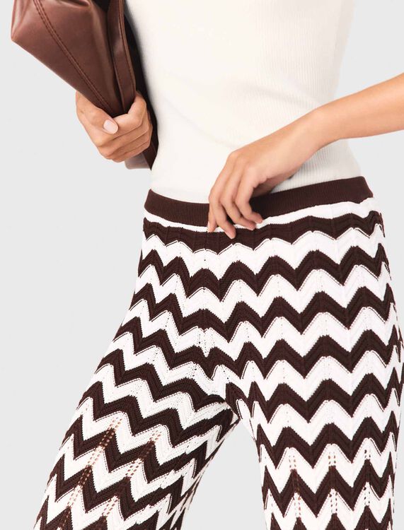 Zigzag crochet trousers - Trousers & Jeans - MAJE