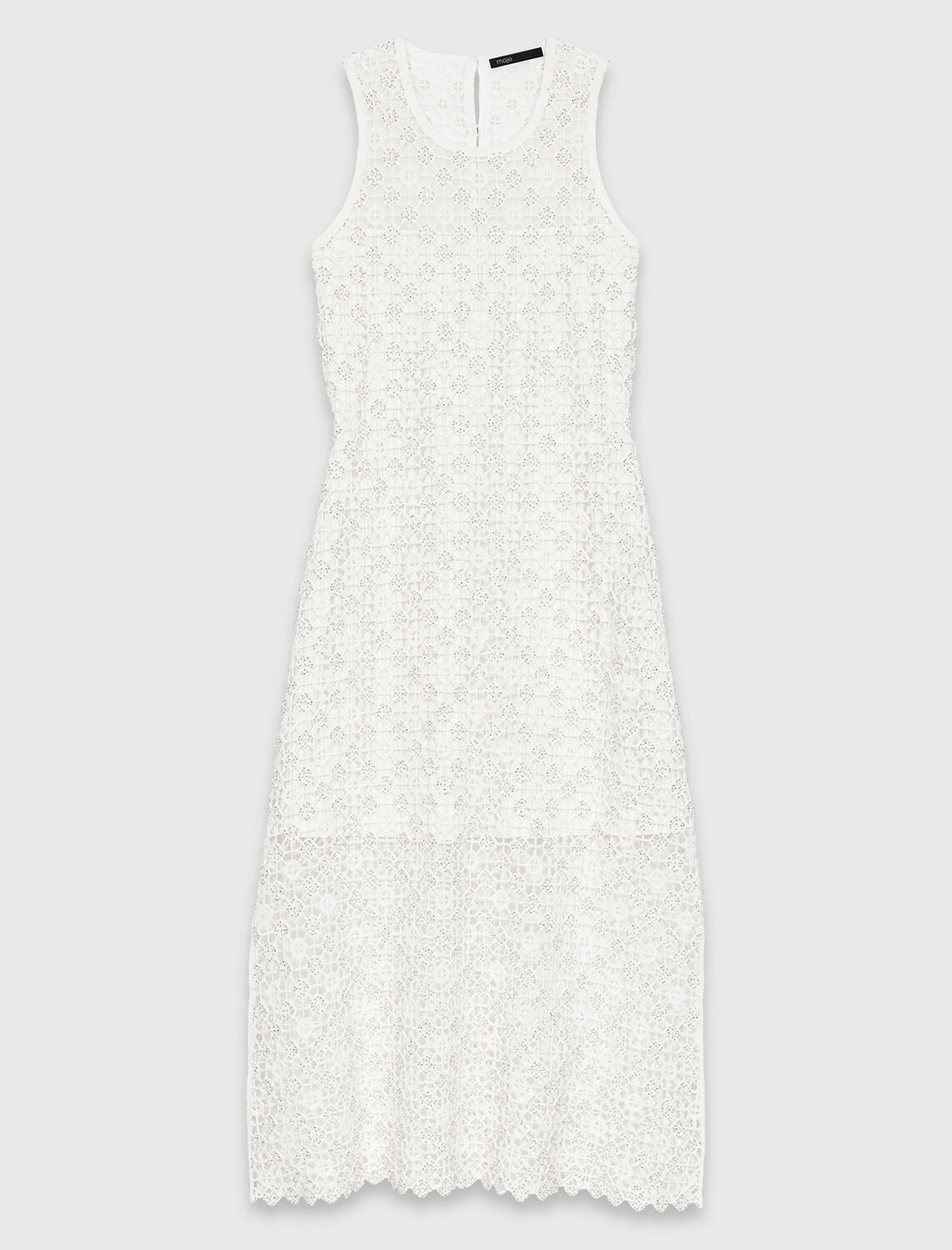 Rhinestone crochet maxi dress - Dresses - MAJE
