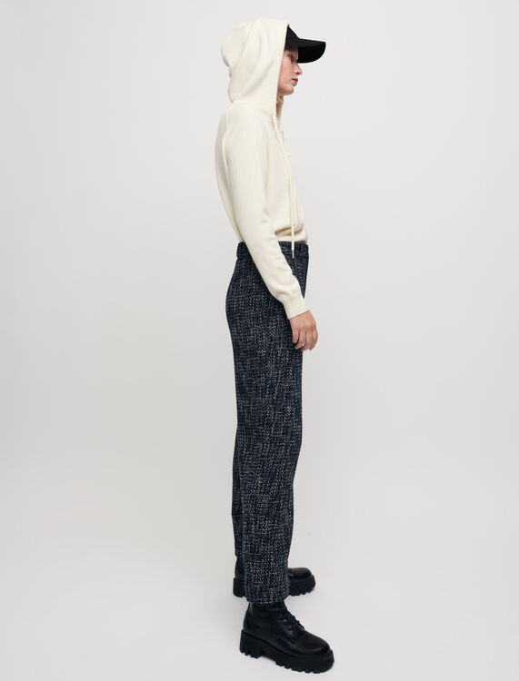Wide-leg tweed-style trousers - Trousers & Jeans - MAJE