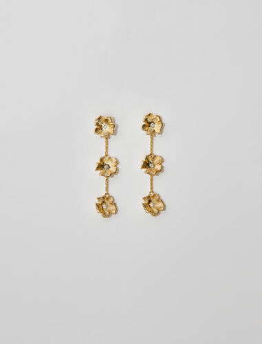 Flower earrings : Jewelry color Gold