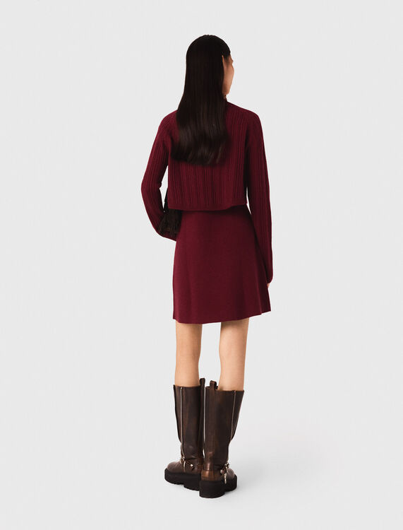 Knit dress with removable jumper - Dresses - MAJE