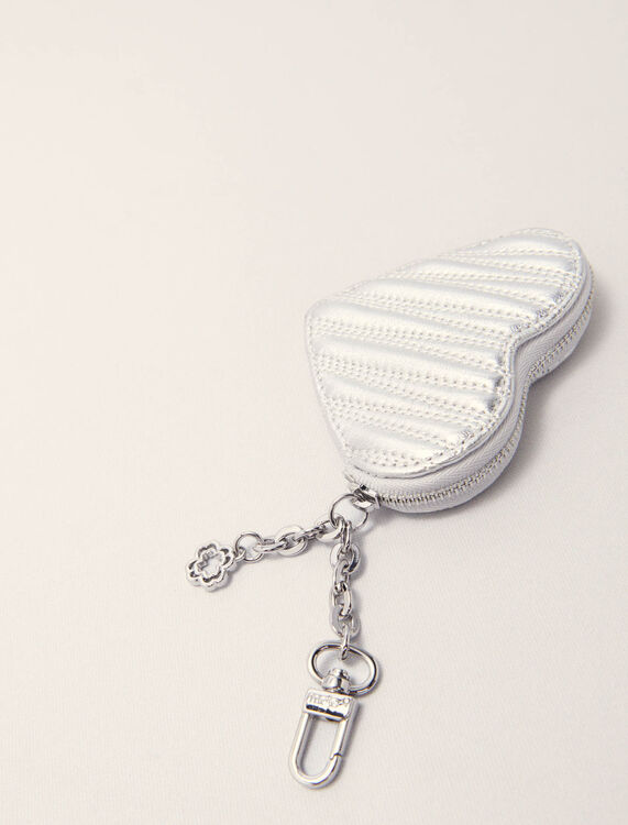 Quilted metallic heart purse -  - MAJE