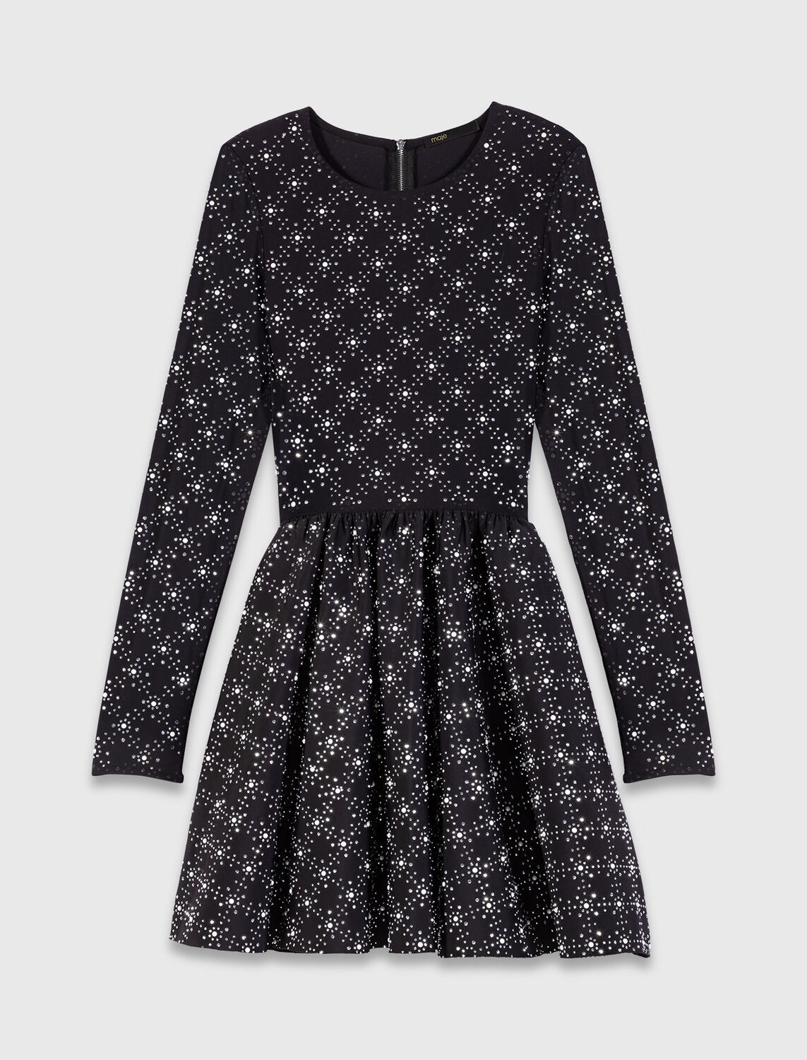 Pearl and rhinestone skater dress - Dresses - MAJE