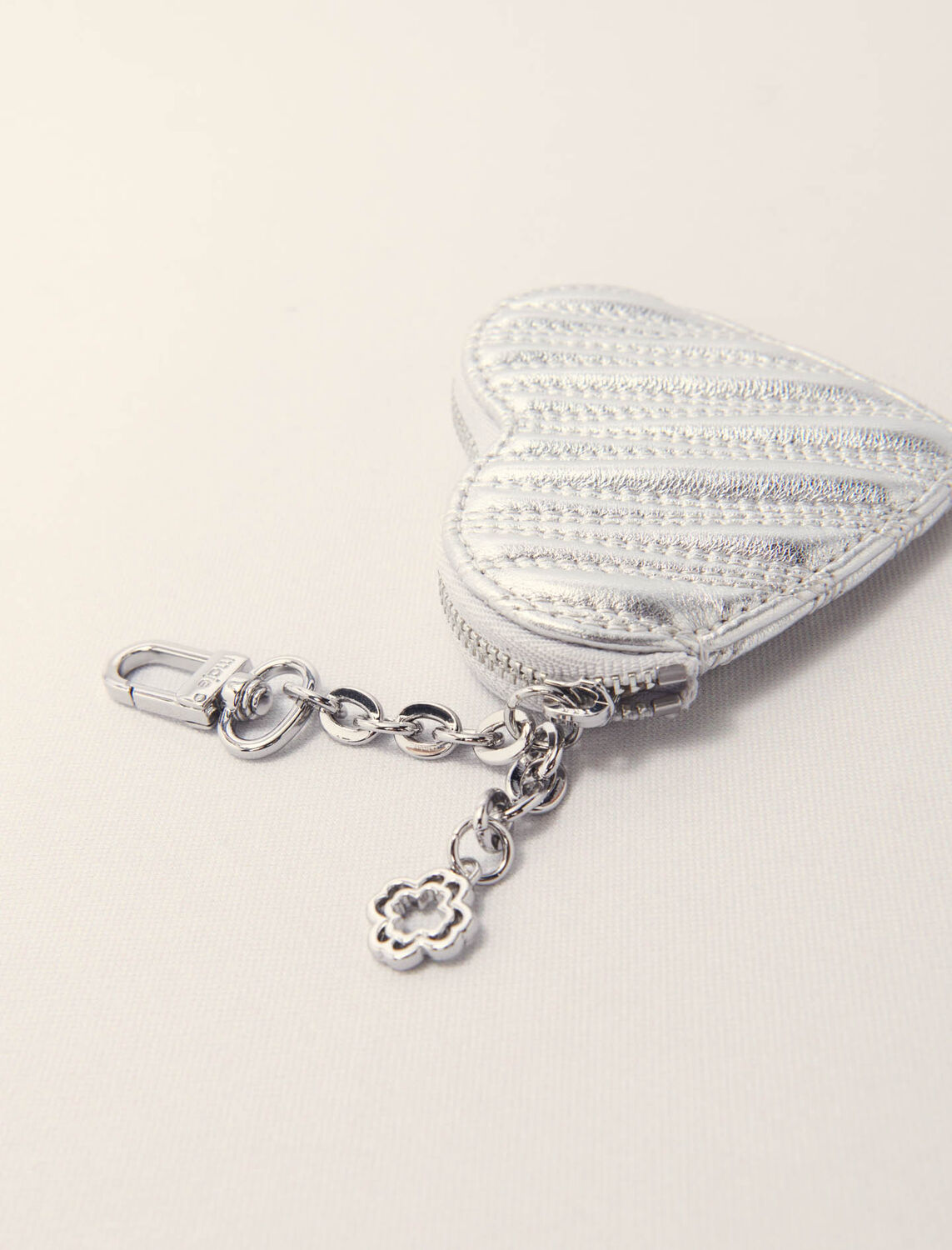 Quilted metallic heart purse -  - MAJE